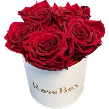 5-punase roosiga valge karp