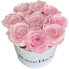 9-roosa roosiga valge karp
